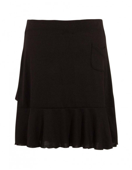 Falda malla 95% poliéster 5% elastano con pompones