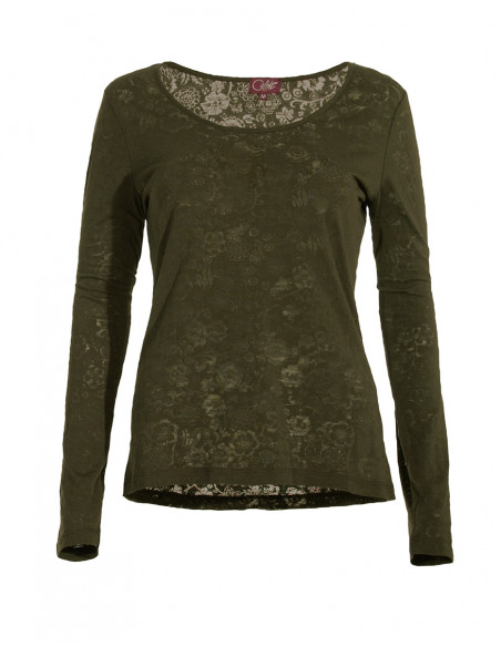 Camiseta 60% algodón 40% poliéster devore cuello redondo