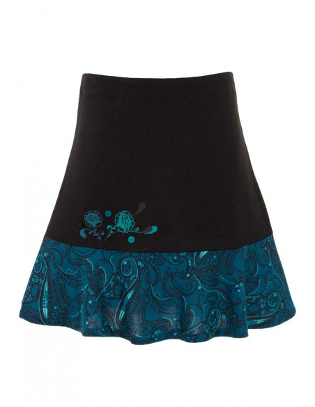 Falda malla 95% poliester 5% elastano estampado cachemire 