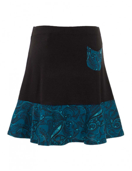 Falda malla 95% poliester 5% elastano estampado cachemire 