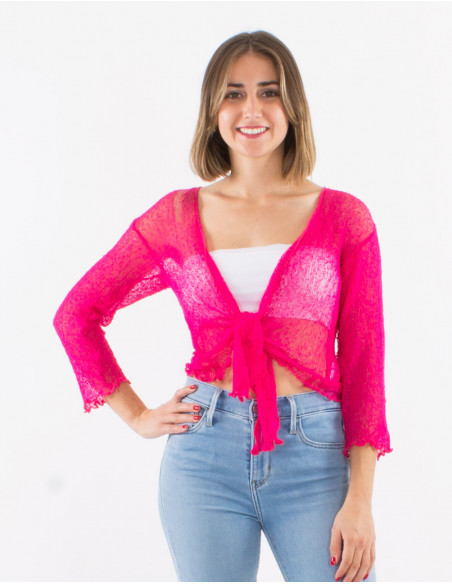 Chaqueta malla poliester red fina