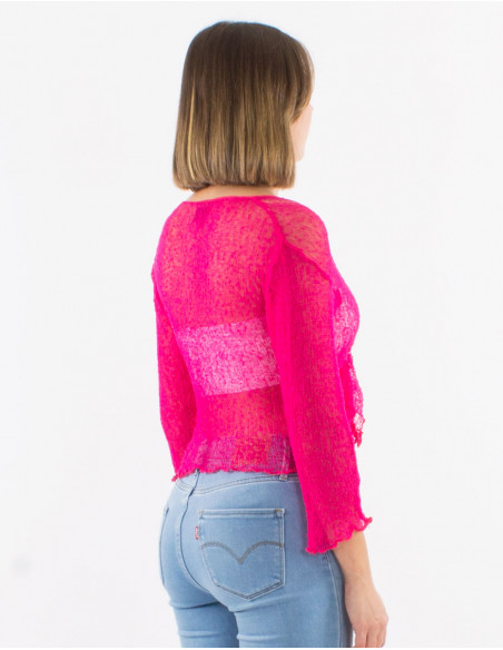 Chaqueta malla poliester red fina