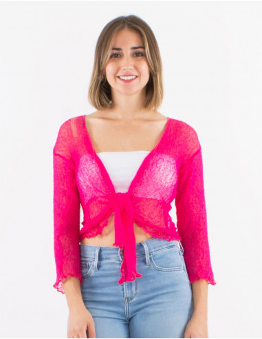 Chaqueta malla poliester red fina