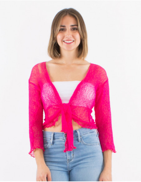 Chaqueta malla poliester red fina