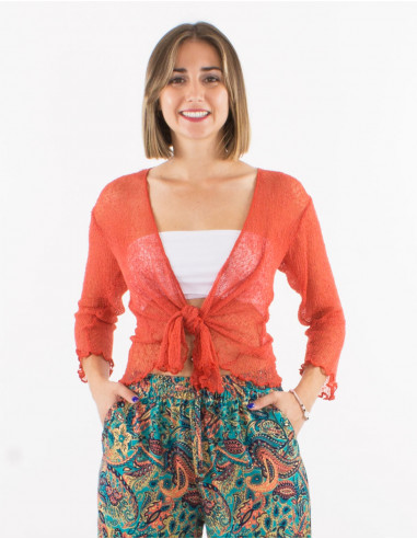 Chaqueta malla poliester red fina