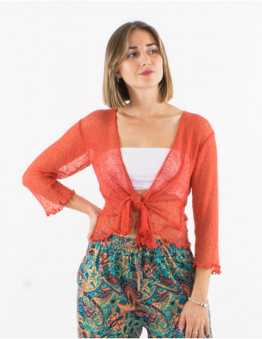 Chaqueta malla poliester red fina