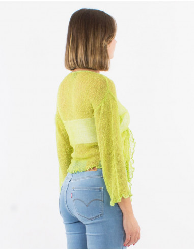 Chaqueta malla poliester red fina