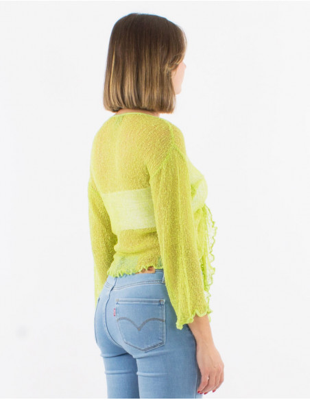 Chaqueta malla poliester red fina