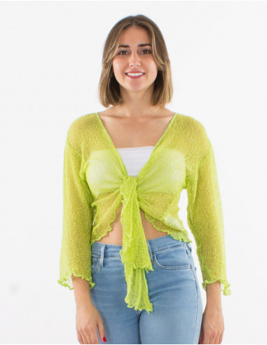 Chaqueta malla poliester red fina