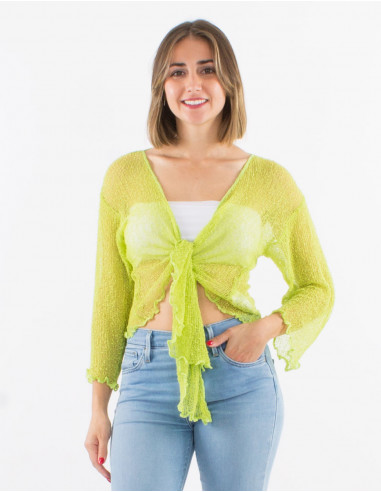 Chaqueta malla poliester red fina