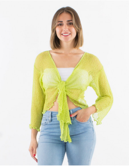 Chaqueta malla poliester red fina