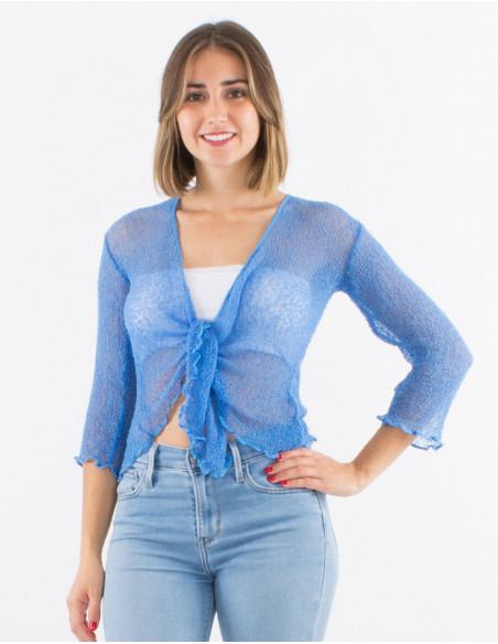 Chaqueta malla poliester red fina