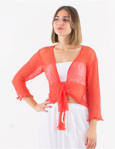 Chaqueta malla poliester red fina