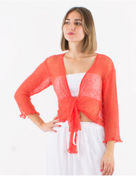 Chaqueta malla poliester red fina