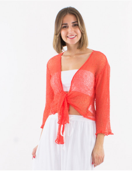 Chaqueta malla poliester red fina