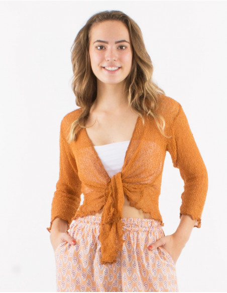 Chaqueta malla poliester red fina