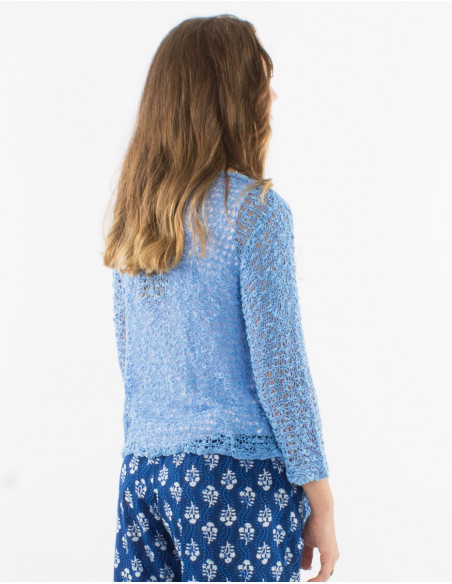 Chaqueta malla poliester popcorn