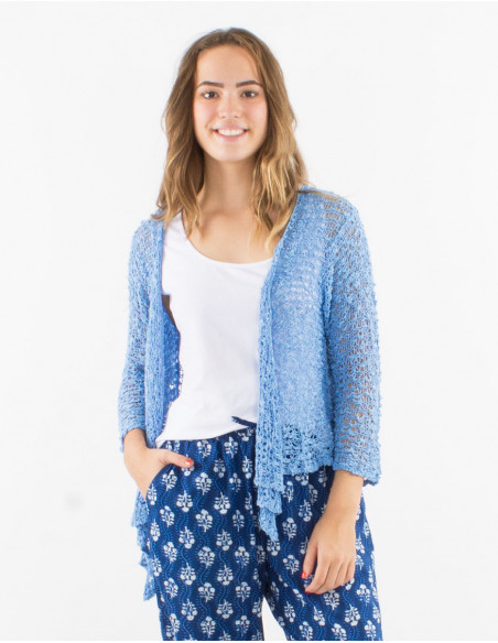 Chaqueta malla poliester popcorn