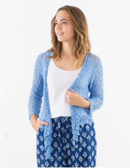 Chaqueta malla poliester popcorn