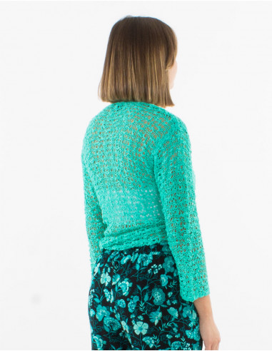 Chaqueta malla poliester popcorn