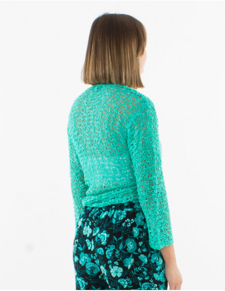 Chaqueta malla poliester popcorn