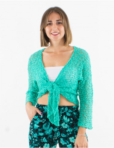 Chaqueta malla poliester popcorn