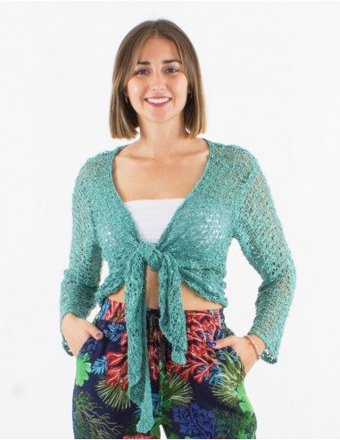 Chaqueta malla poliester popcorn