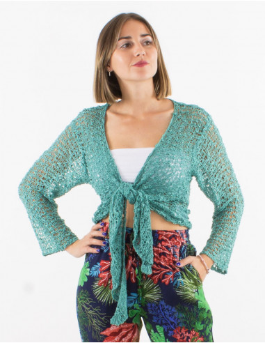 Chaqueta malla poliester popcorn