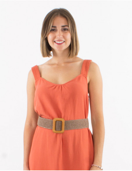 Cinturón trenzado de polipropileno con hebilla redonda