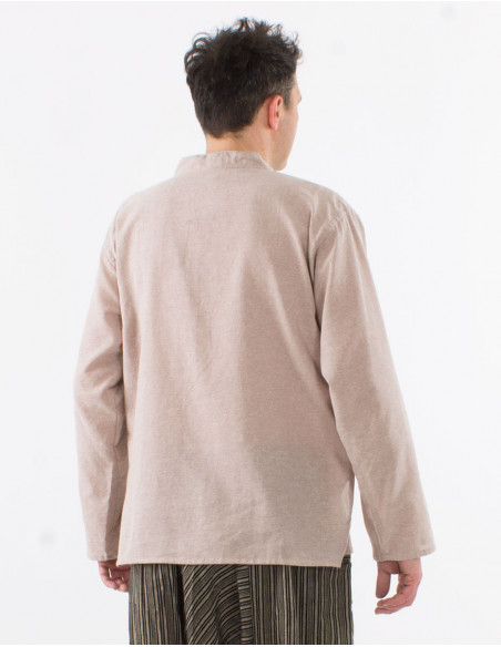 Camisa hombre algodon mangas largas kurta