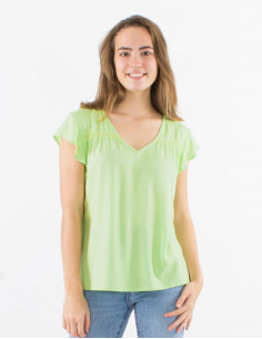 Blusa viscosa lisa cuello v... 2