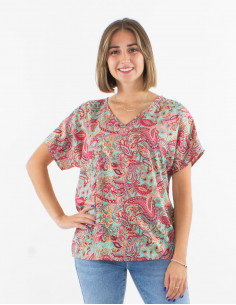 Blusa poliester mangas...