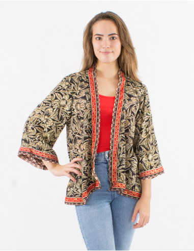 Blusa chaqueta poliester mangas largas...