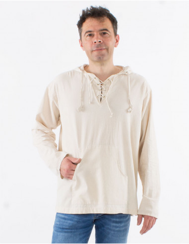 Camisa hombre algodon con capucha