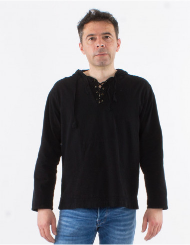 Camisa hombre algodon con capucha