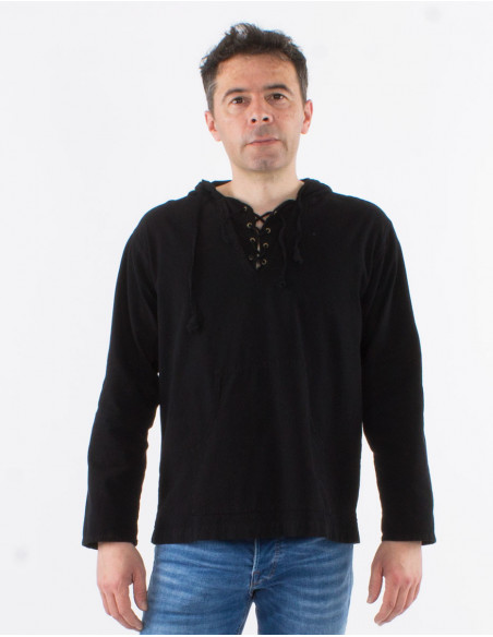 Camisa hombre algodon con capucha