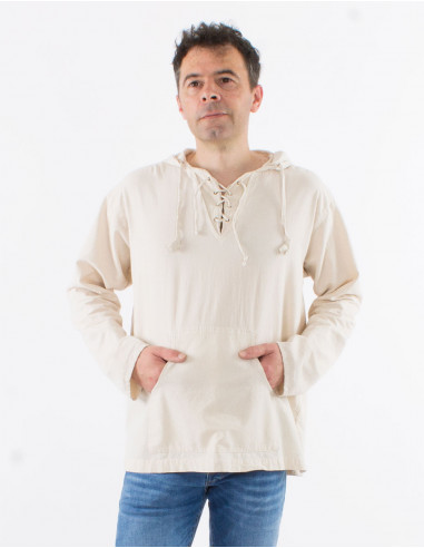 Camisa hombre algodon con capucha