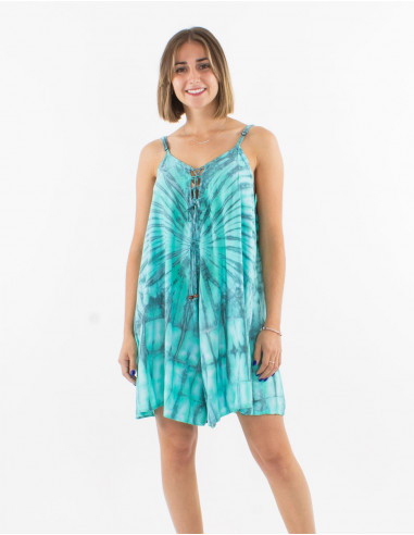 Mono corto viscosa tie and dye