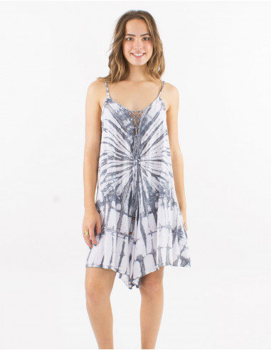 Mono corto viscosa tie and dye