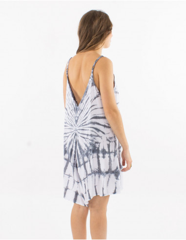 Mono corto viscosa tie and dye