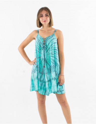 Mono corto viscosa tie and dye