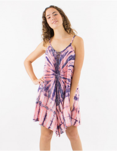 Mono corto viscosa tie and dye