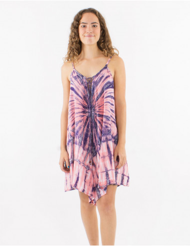 Mono corto viscosa tie and dye