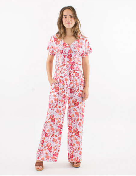 Combi largo viscosa mangas cortas estampado indio