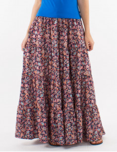 Falda larga poliester...