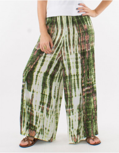 Pantalon viscosa tie and dye talla media eslastica