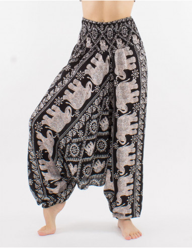 Sarouel viscosa 3 en 1 estampado elefante