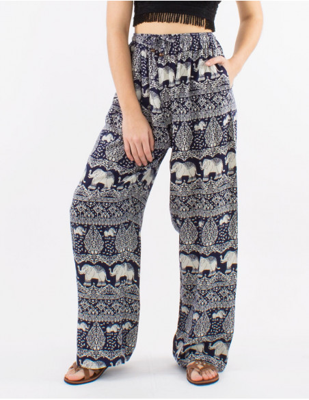 Pantalon viscosa elefante aladin estampado bali trunk