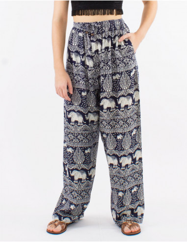 Pantalon viscosa elefante aladin estampado bali...