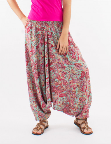 Sarouel poliester 3 en 1 estampado road dorado